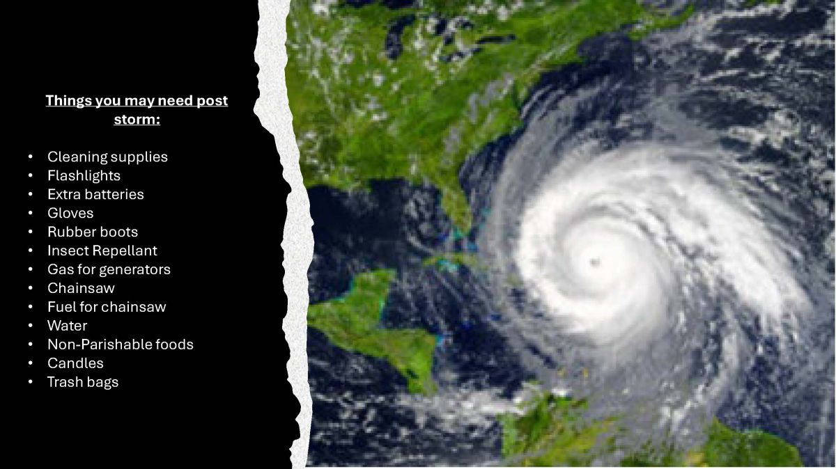 Things you may need post hurricane